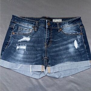 Aeropostale Blue Midi Jean Shorts Size 6